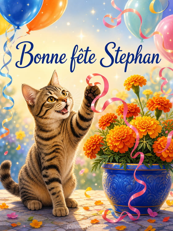 Carte bonne fĂȘte Stephan