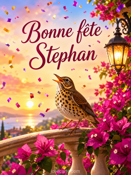 Carte bonne fĂȘte Stephan