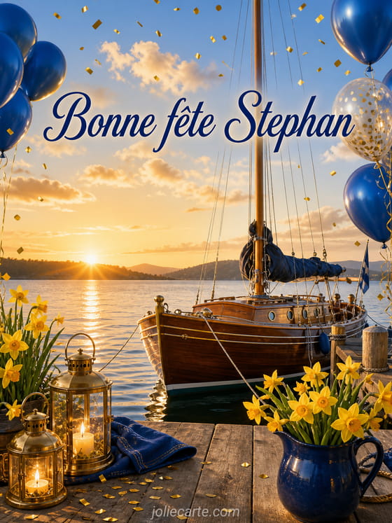 Carte bonne fĂȘte Stephan