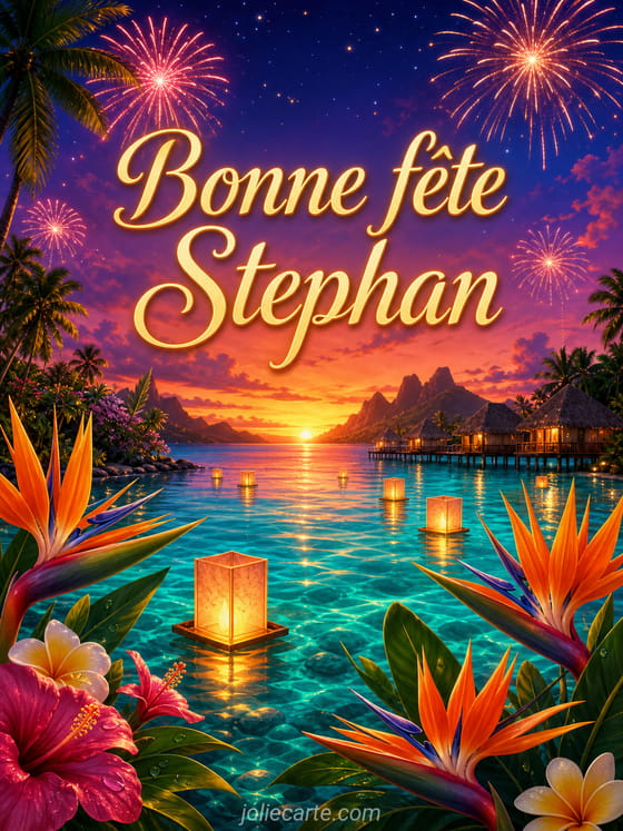 Carte bonne fĂȘte Stephan