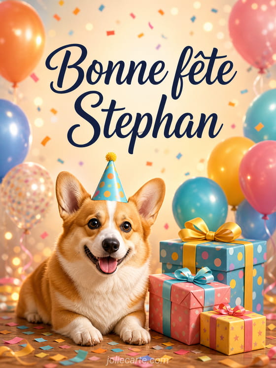 Carte bonne fĂȘte Stephan