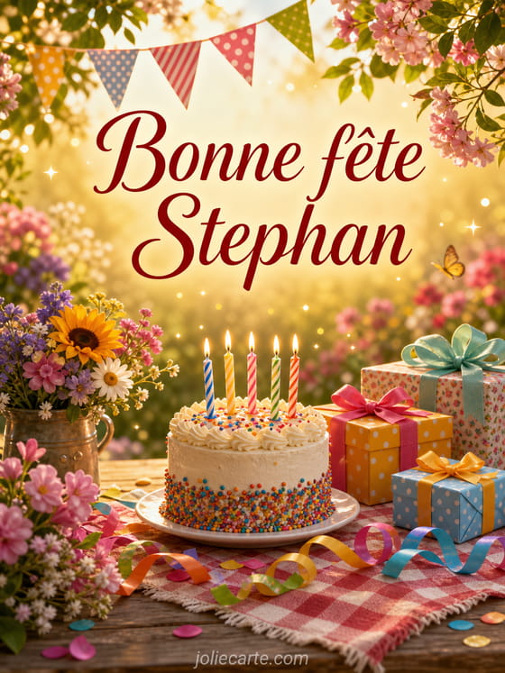Carte bonne fĂȘte Stephan