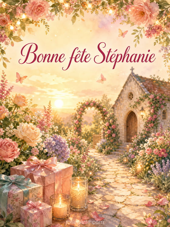 Carte bonne fĂȘte StĂ©phanie