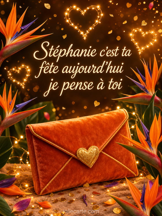 Carte bonne fĂȘte StĂ©phanie