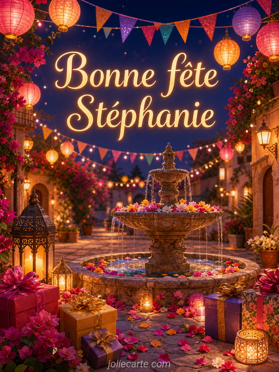 Carte bonne fĂȘte StĂ©phanie