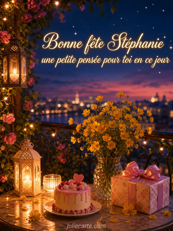 Carte bonne fĂȘte StĂ©phanie