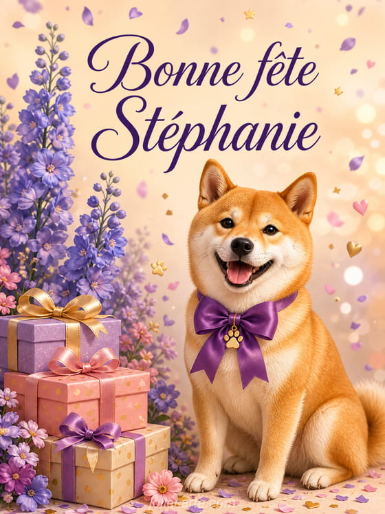 Carte bonne fĂȘte StĂ©phanie