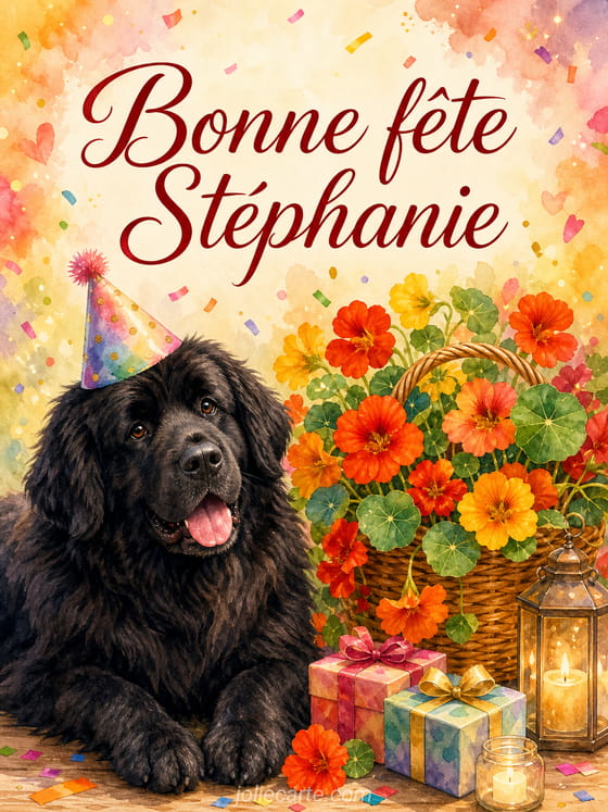 Carte bonne fĂȘte StĂ©phanie