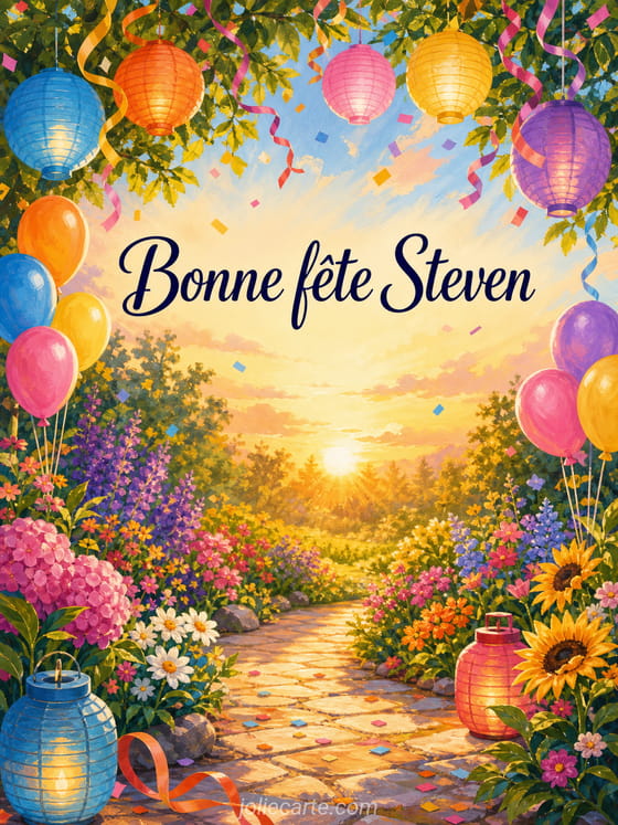 Carte bonne fĂȘte Steven