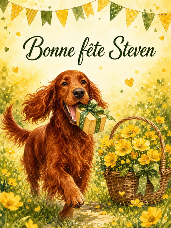 Carte bonne fĂȘte Steven