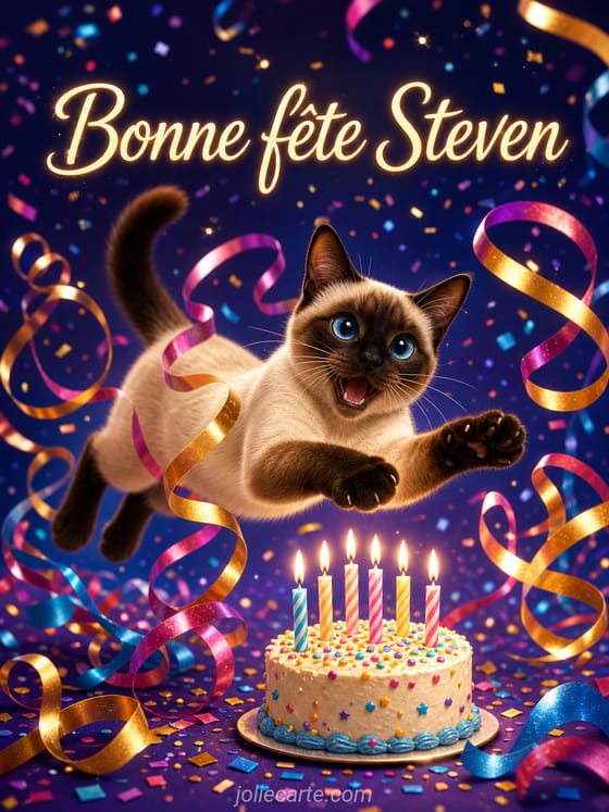 Carte bonne fĂȘte Steven