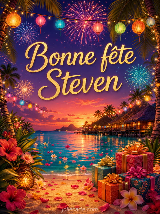 Carte bonne fĂȘte Steven