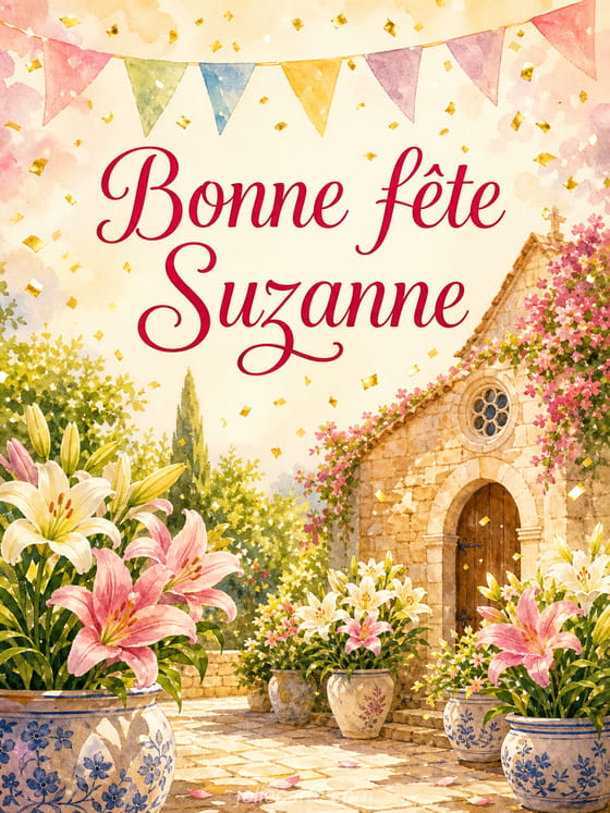 Carte bonne fête Suzanne