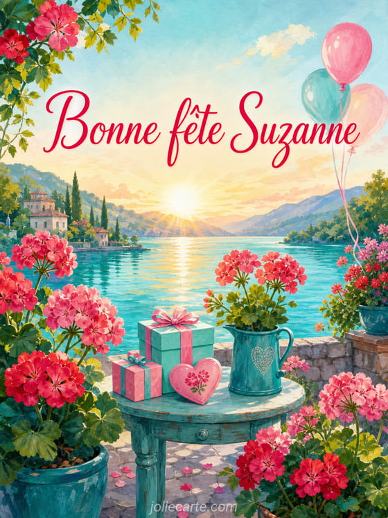 Carte bonne fête Suzanne