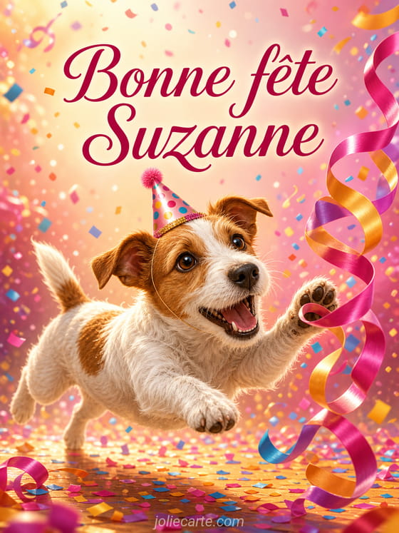 Carte bonne fête Suzanne