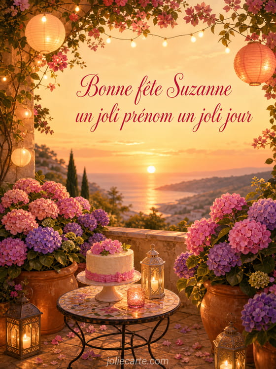 Carte bonne fête Suzanne