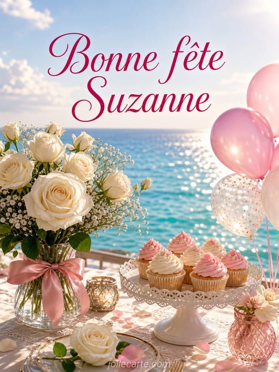 Carte bonne fête Suzanne