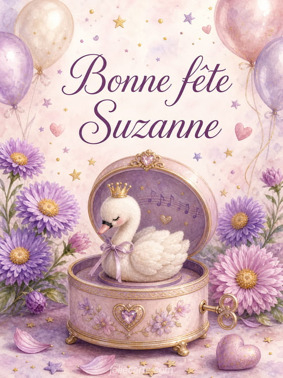 Carte bonne fête Suzanne
