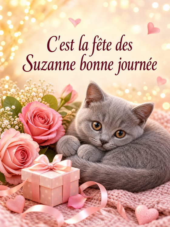 Carte bonne fête Suzanne