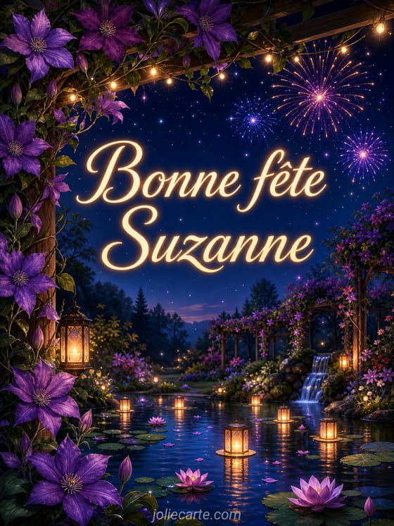Carte bonne fête Suzanne