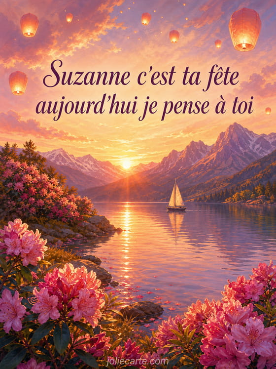 Carte bonne fête Suzanne