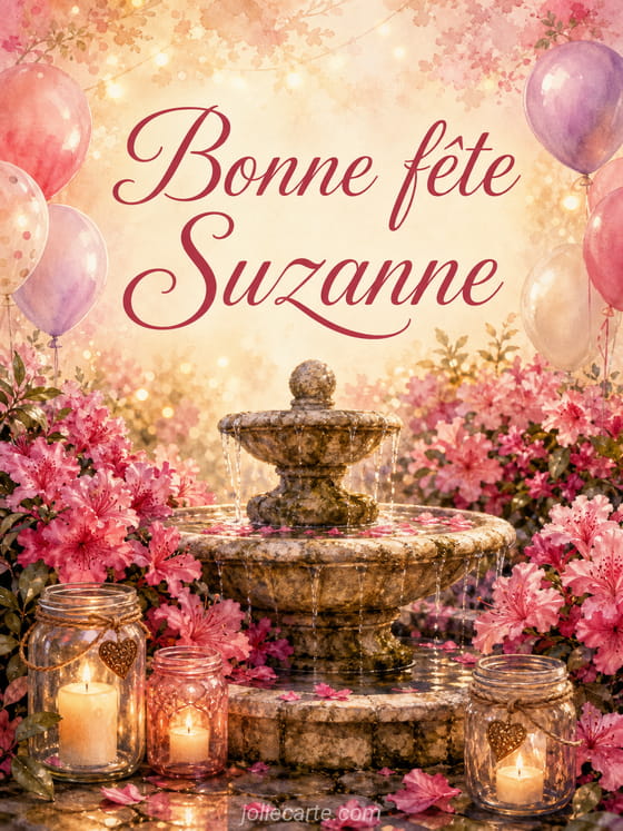 Carte bonne fête Suzanne