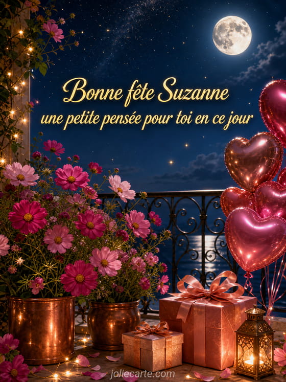 Carte bonne fête Suzanne
