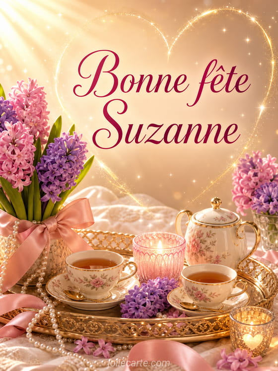 Carte bonne fête Suzanne