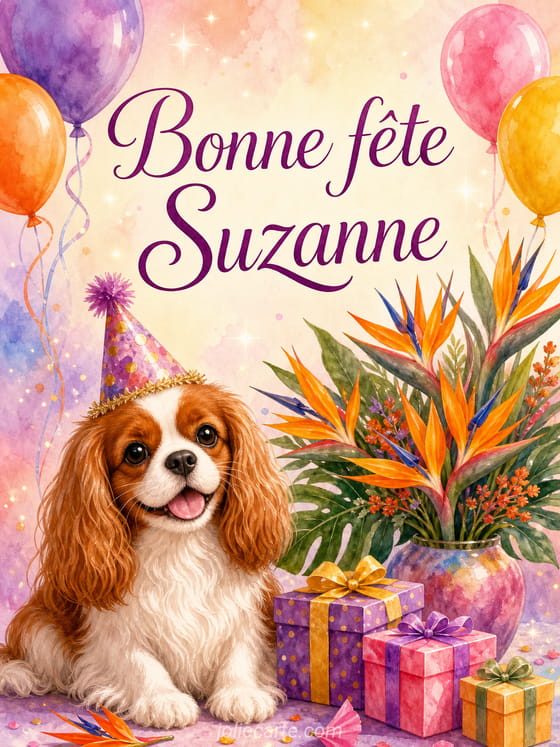 Carte bonne fête Suzanne