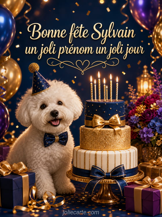 Carte bonne fĂȘte Sylvain