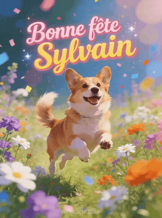 Bonne fête Sylvain - Sylvain gif bonne fete gratuit
