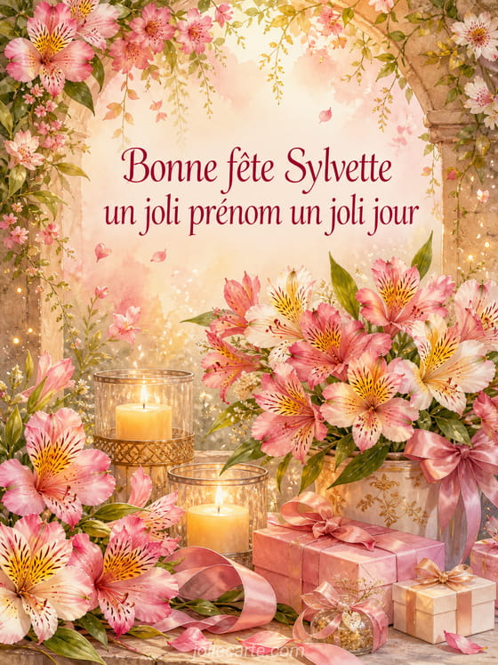 Carte bonne fête Sylvette