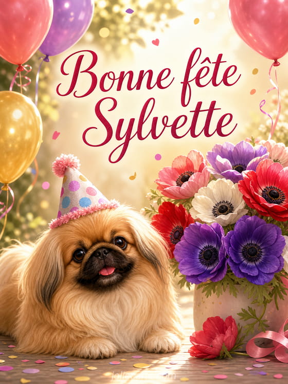 Carte bonne fête Sylvette