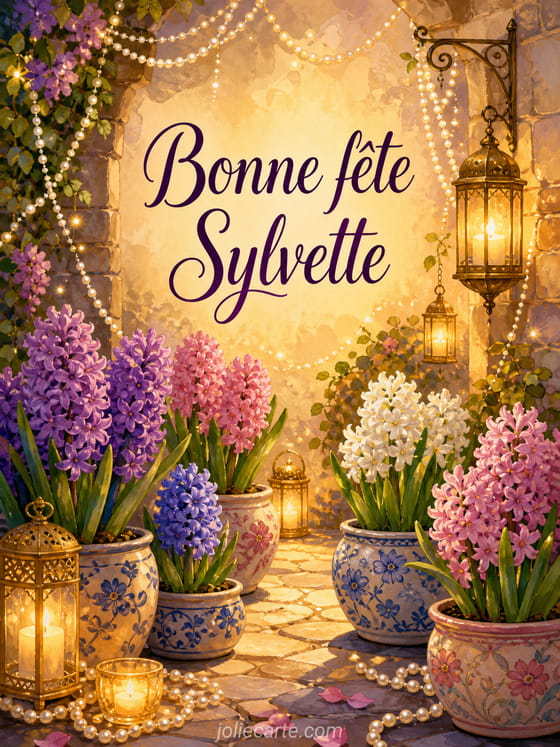 Carte bonne fête Sylvette