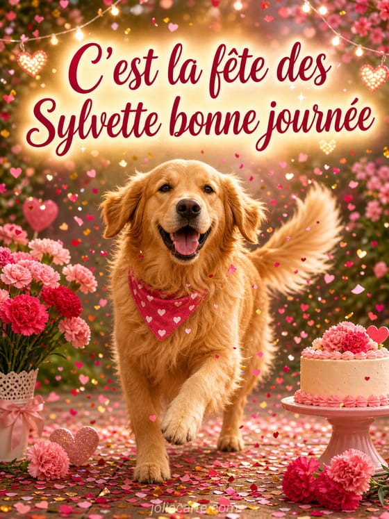 Carte bonne fête Sylvette