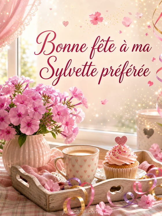 Carte bonne fête Sylvette