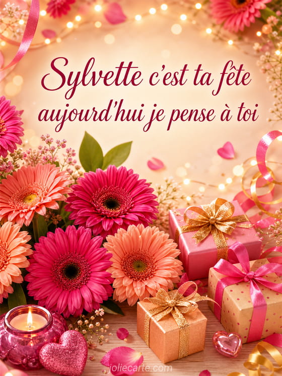 Carte bonne fête Sylvette