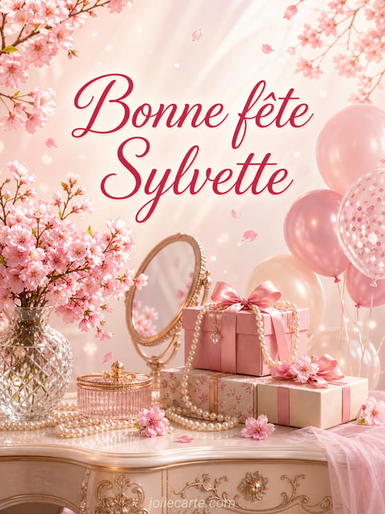 Carte bonne fête Sylvette