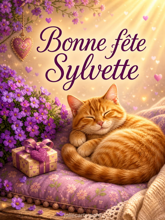 Carte bonne fête Sylvette