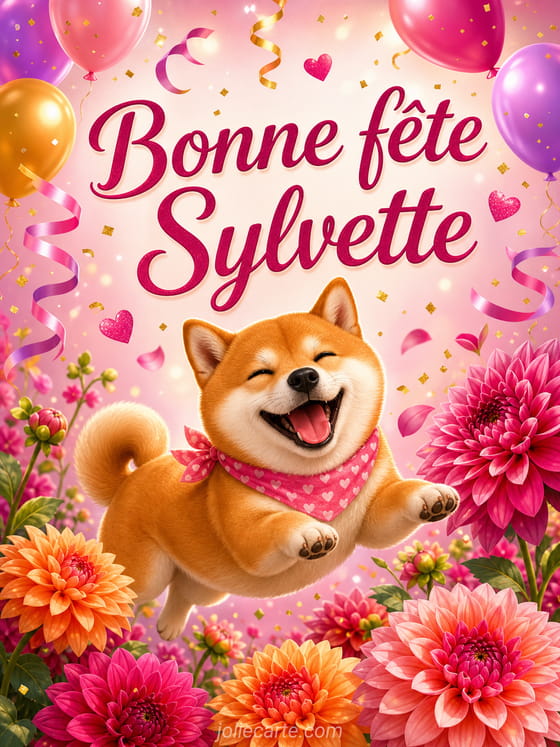 Carte bonne fête Sylvette