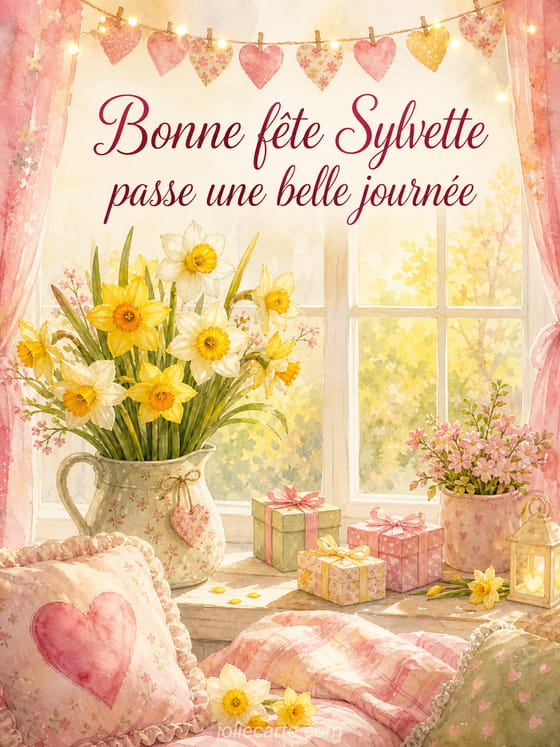 Carte bonne fête Sylvette