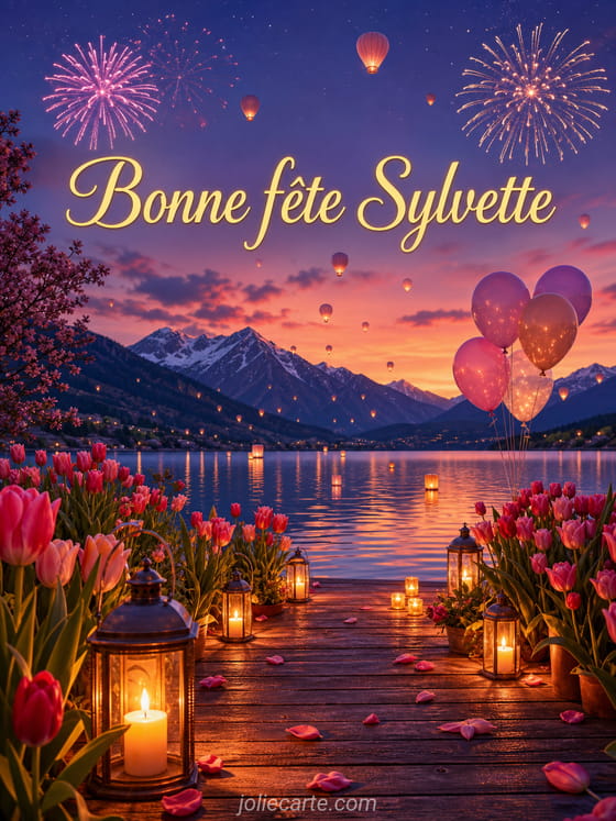 Carte bonne fête Sylvette