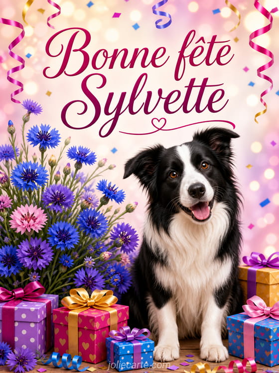 Carte bonne fête Sylvette