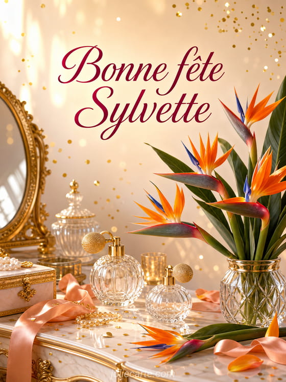 Carte bonne fête Sylvette