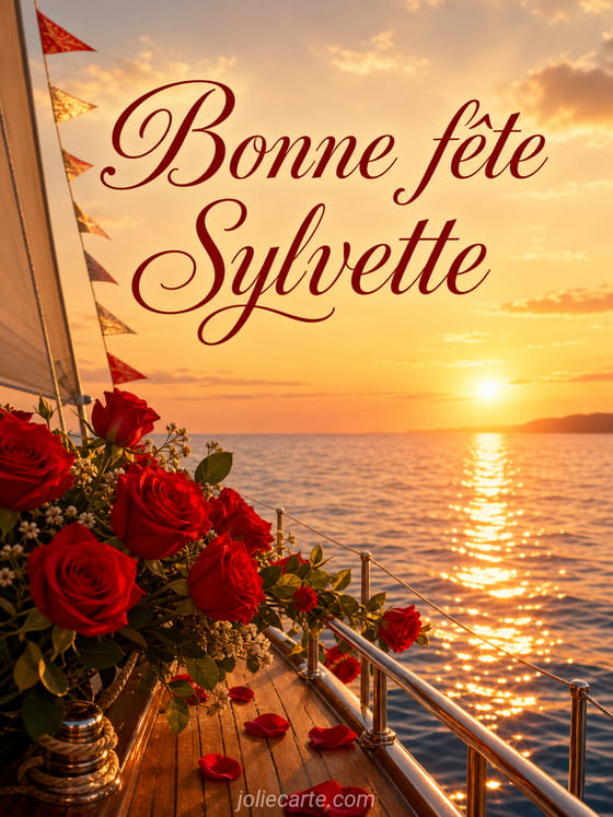 Carte bonne fête Sylvette