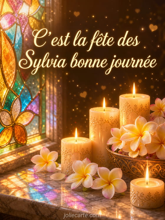 Carte bonne fĂȘte Sylvia