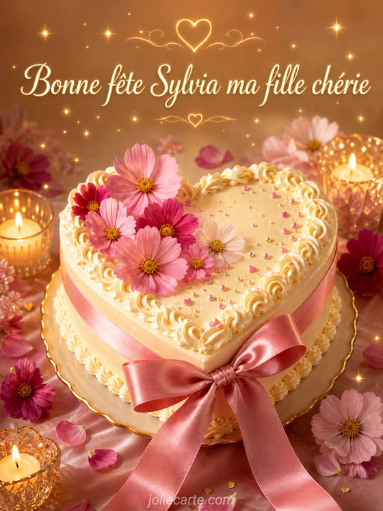Carte bonne fĂȘte Sylvia