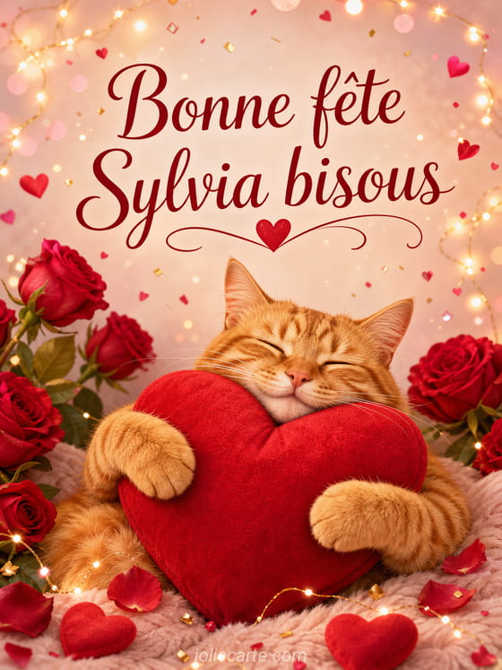 Carte bonne fĂȘte Sylvia