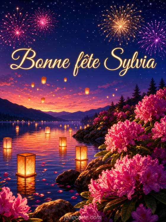 Carte bonne fĂȘte Sylvia