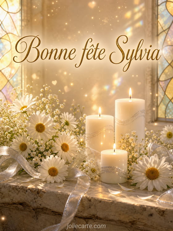Carte bonne fĂȘte Sylvia